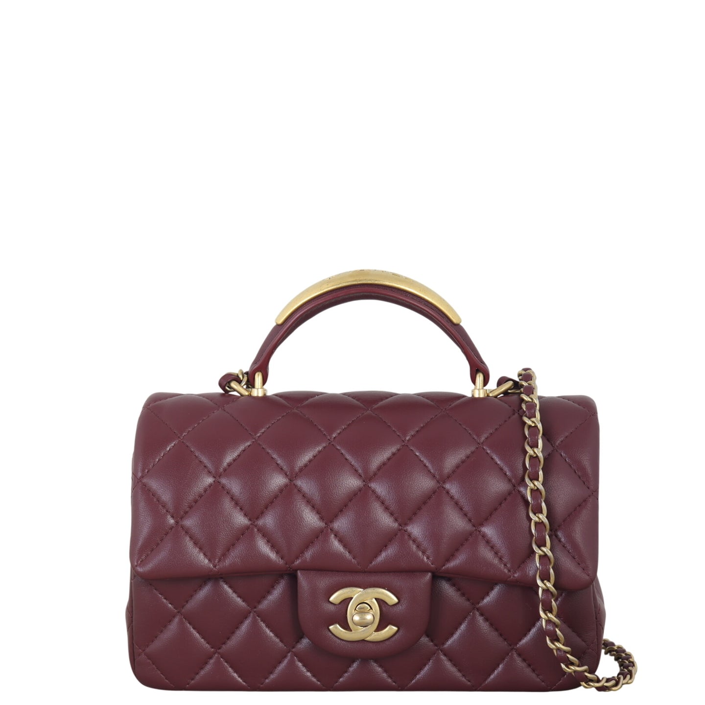Chanel Classic Flap Mini Rectangular Top Handle Lambskin