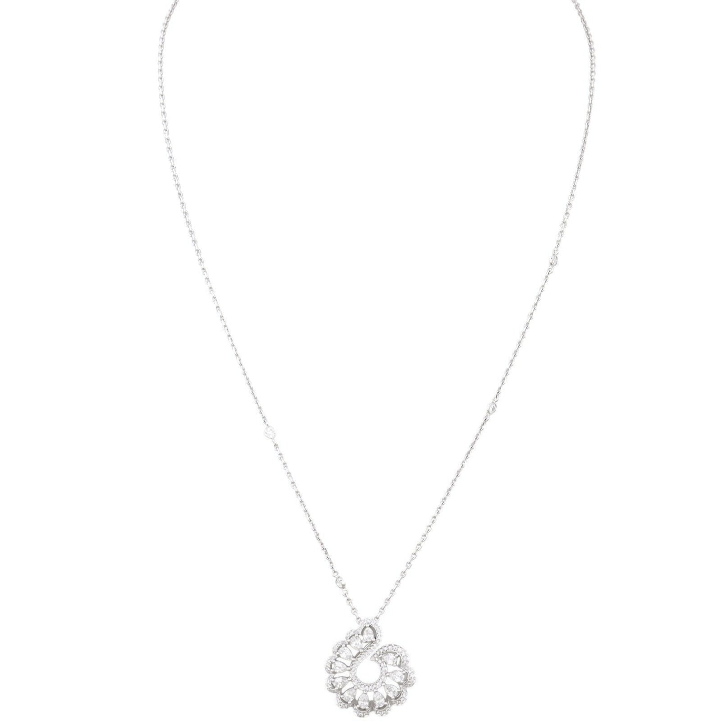 Chopard Precious Lace Vague Diamond 18k White Gold Necklace
