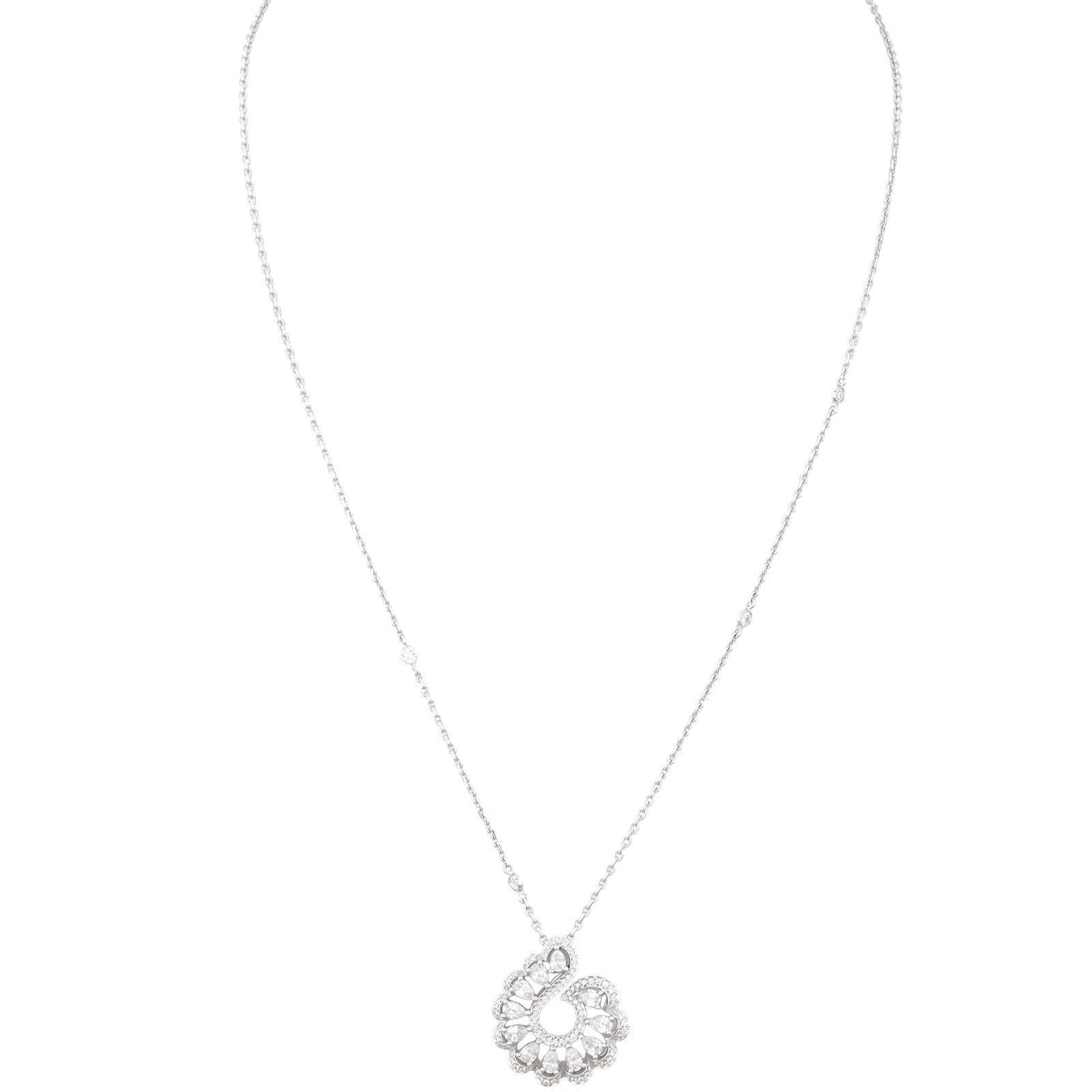 Chopard Precious Lace Vague Diamond 18k White Gold Necklace