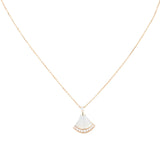 Bvlgari Diva's Dream Diamond Mother of Pearl 18k Rose Gold Pendant Necklace