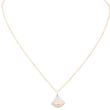 Bvlgari Diva's Dream Diamond Mother of Pearl 18k Rose Gold Pendant Necklace