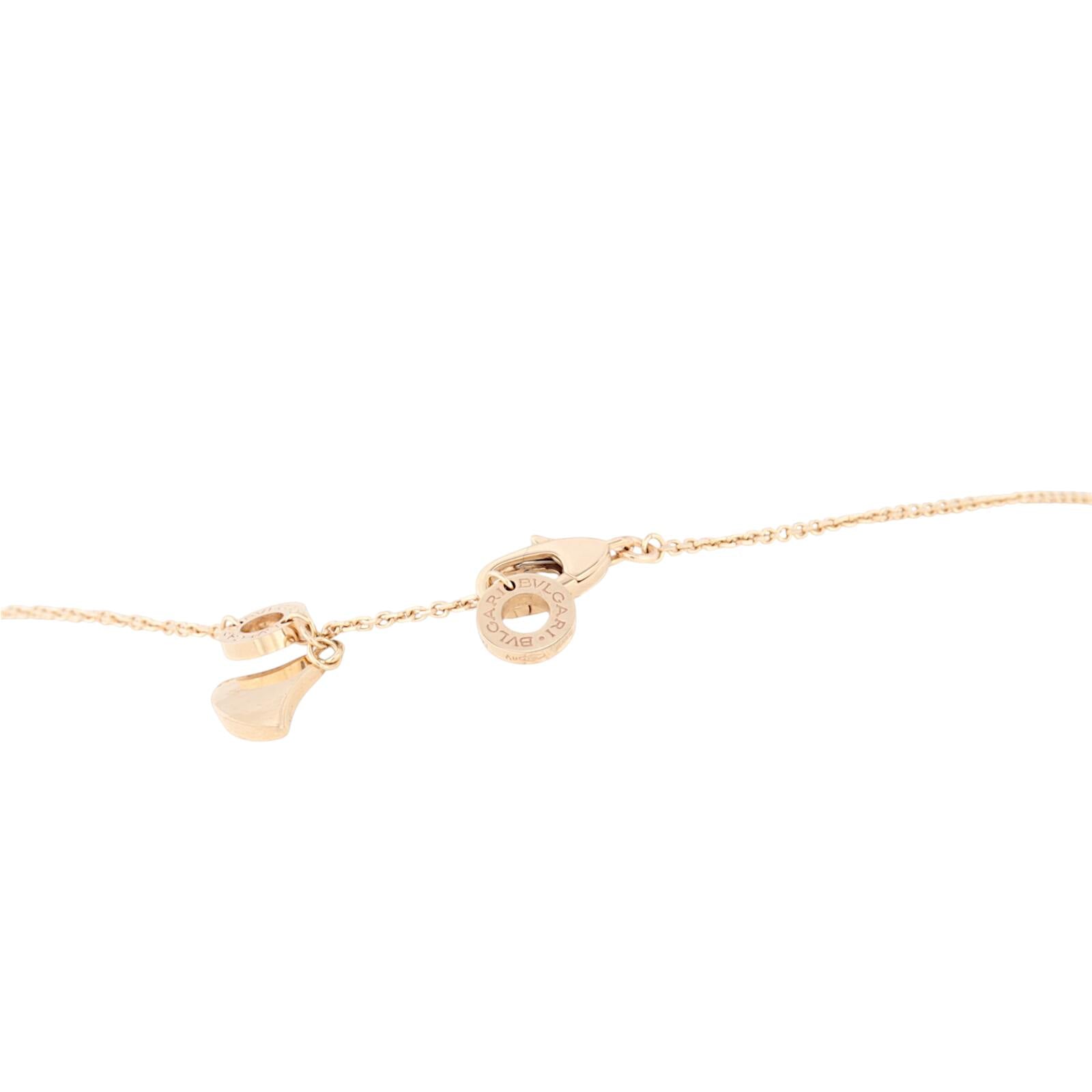 Bvlgari Diva's Dream Diamond Mother of Pearl 18k Rose Gold Pendant Necklace