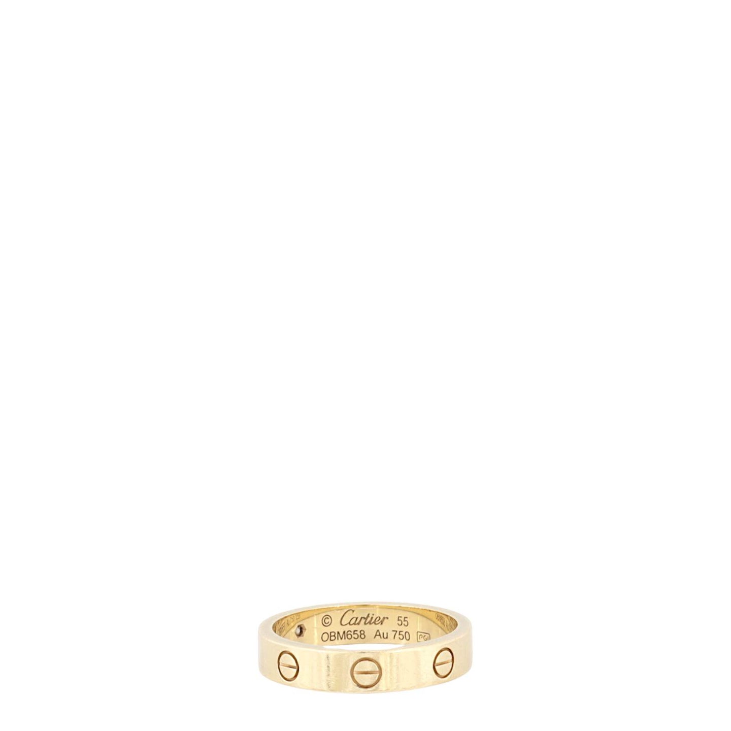 Cartier Love Ring Small 18k Yellow Gold 1 Diamond