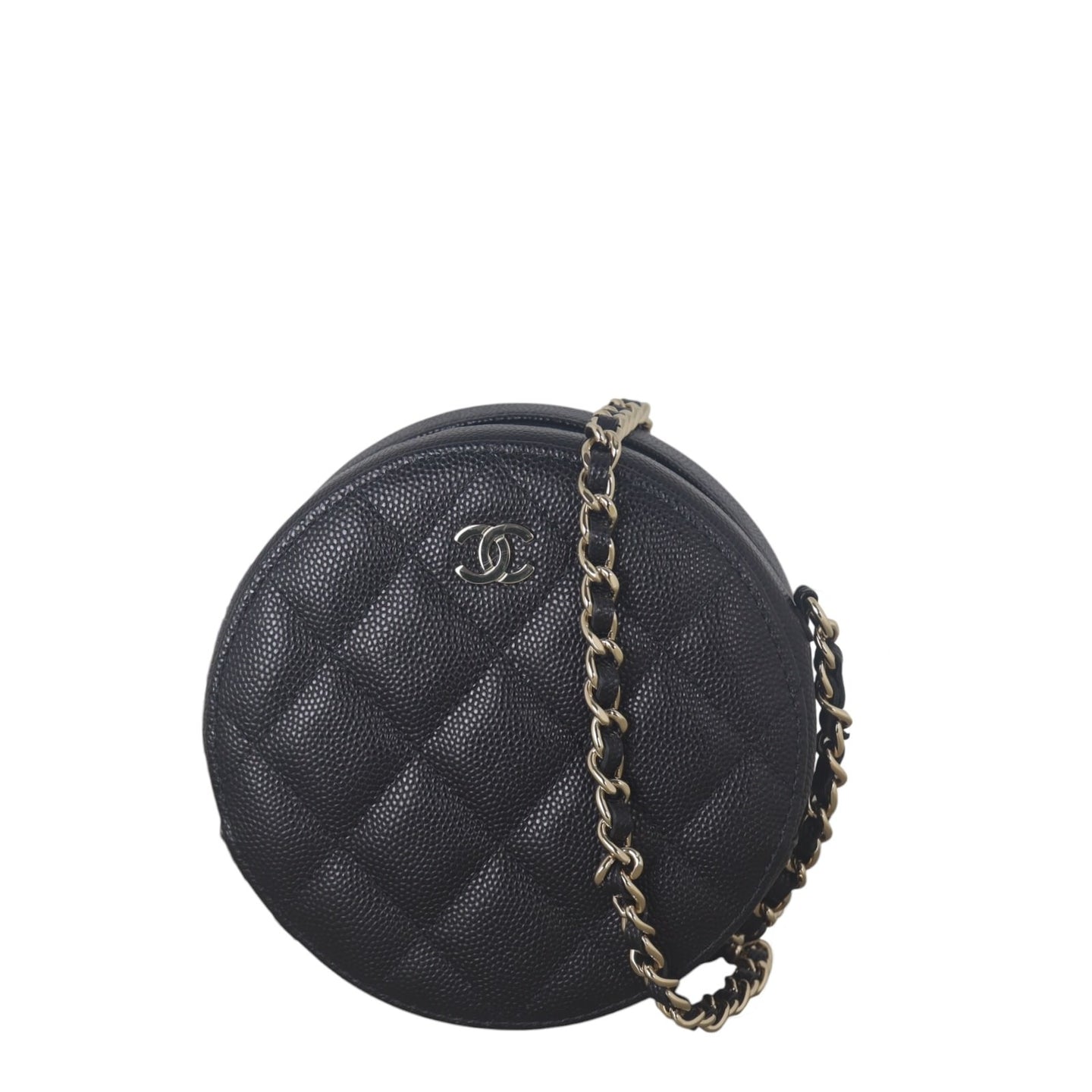 Chanel CC Round Clutch with Chain