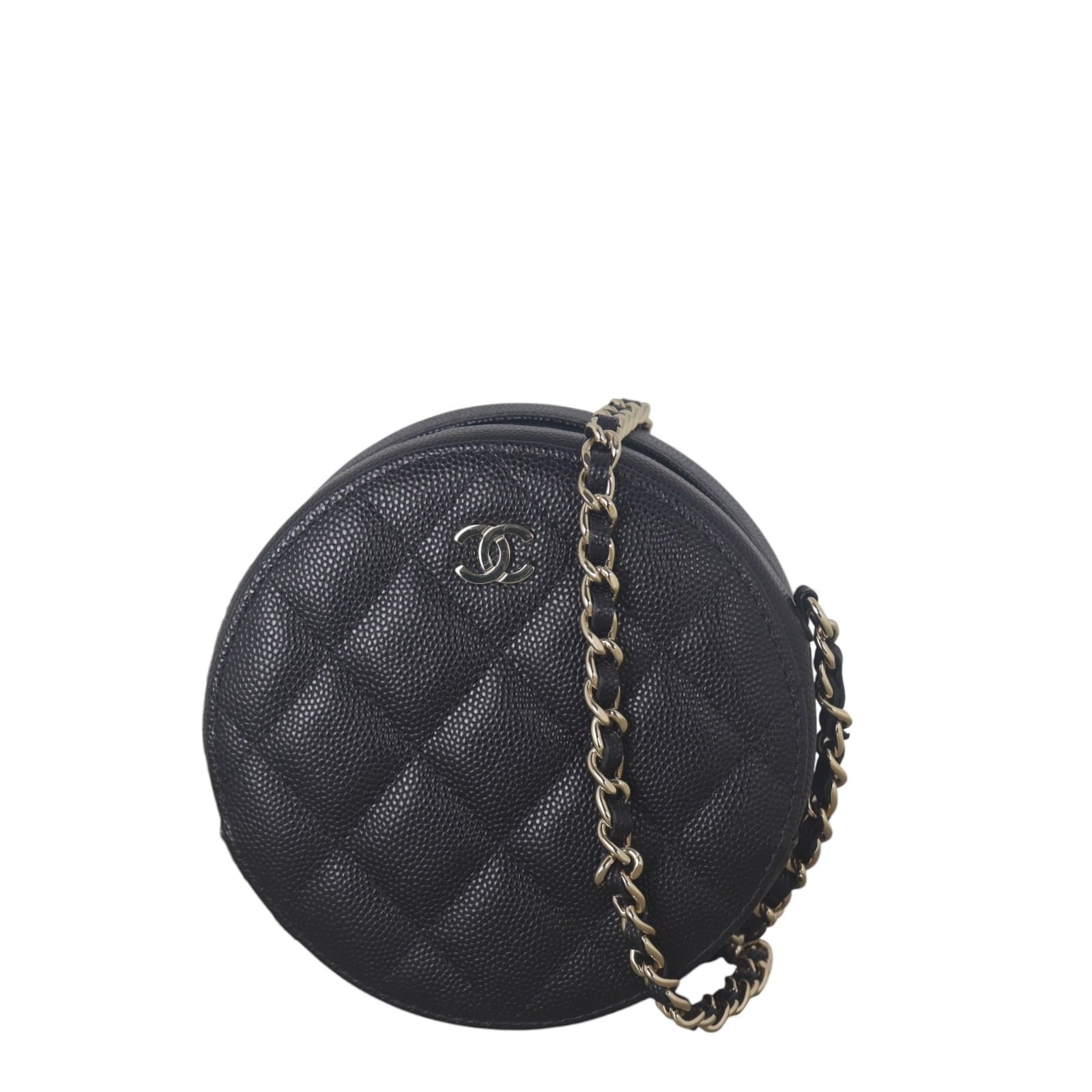 Chanel CC Round Clutch with Chain