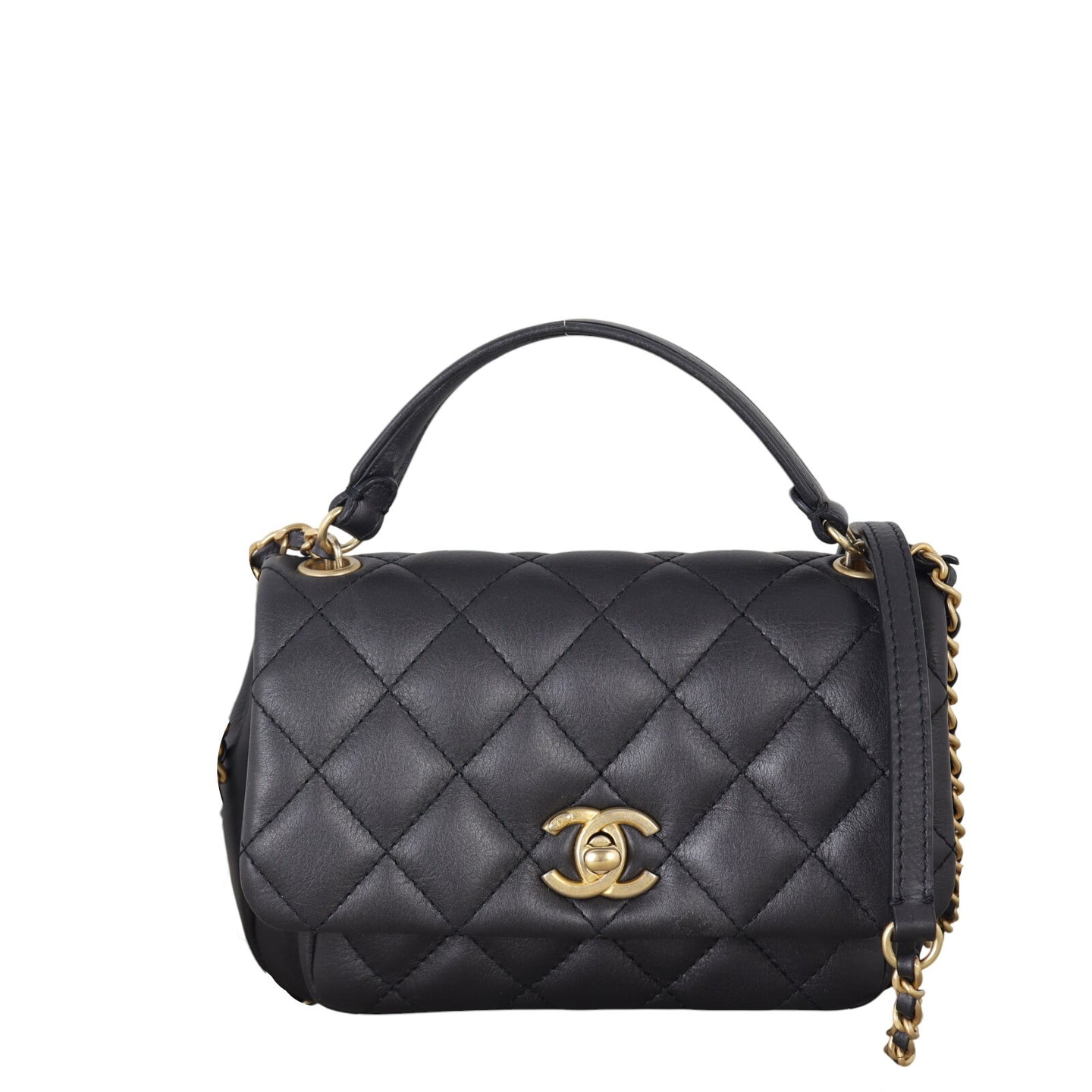 Chanel CC Top Handle Flap Bag Mini