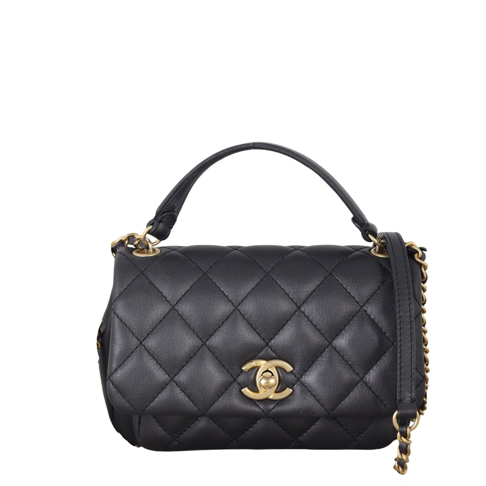 Chanel CC Top Handle Flap Bag Mini