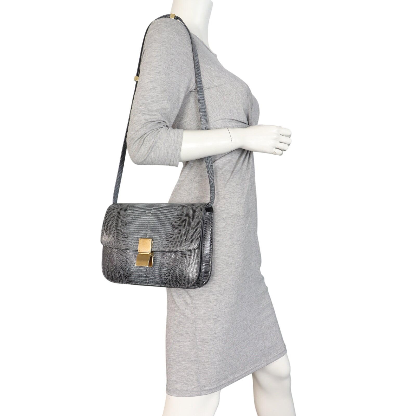 Celine Classic Box Bag Medium Lizard