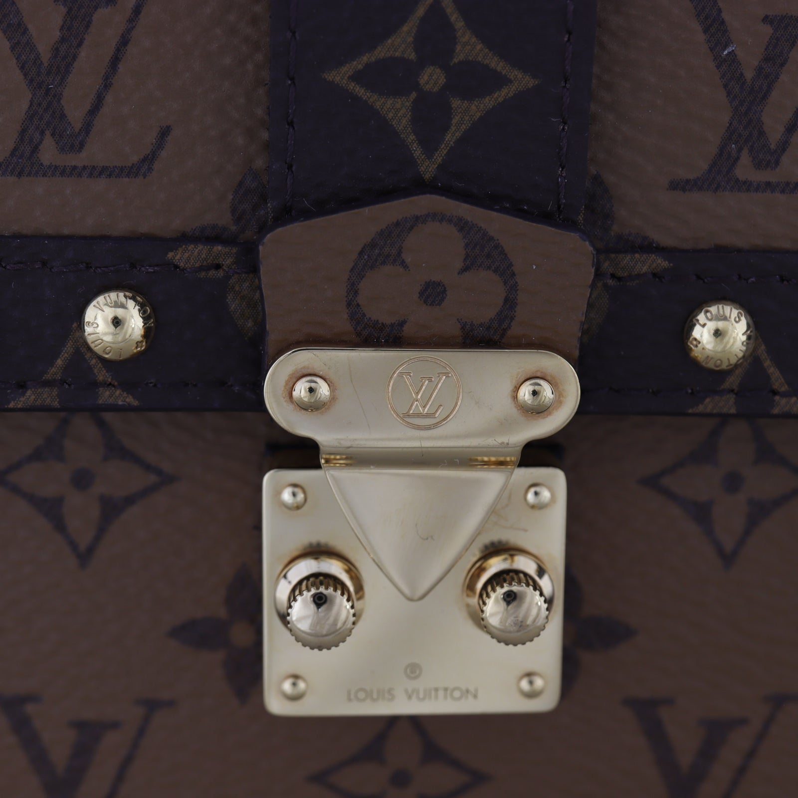 Louis Vuitton Vertical Trunk Pochette Monogram Reverse