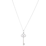Tiffany & Co Crown Key 18k White Gold Diamond Pendant