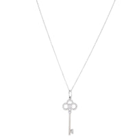 Tiffany & Co Crown Key 18k White Gold Diamond Pendant