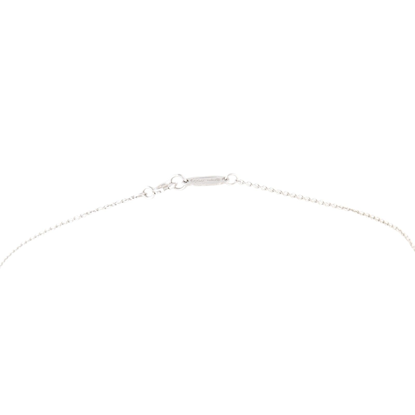 Tiffany & Co Crown Key 18k White Gold Diamond Pendant