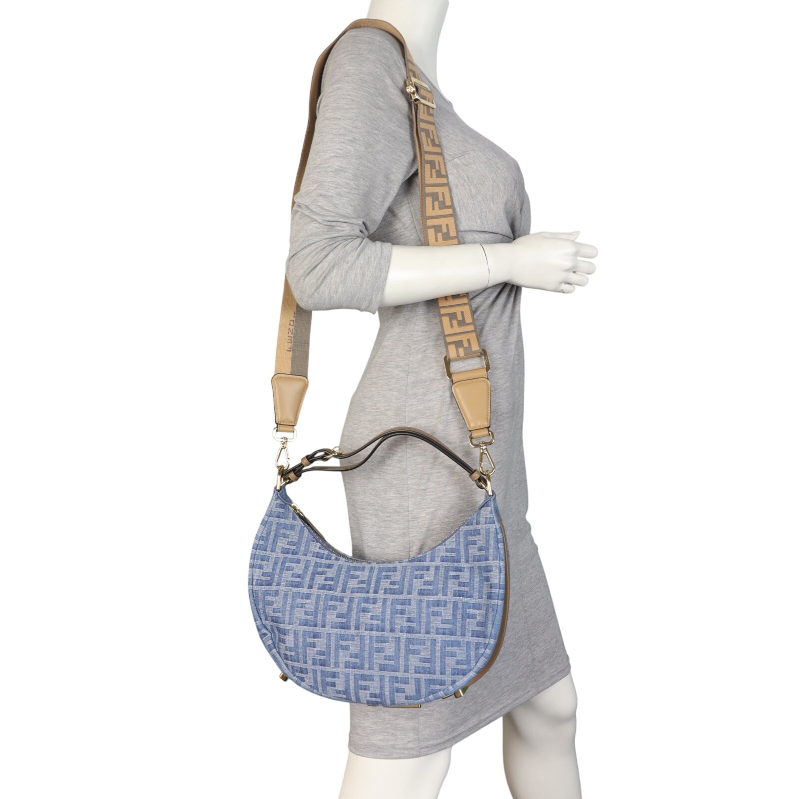 Fendi Fendigraphy Small Zucca Denim