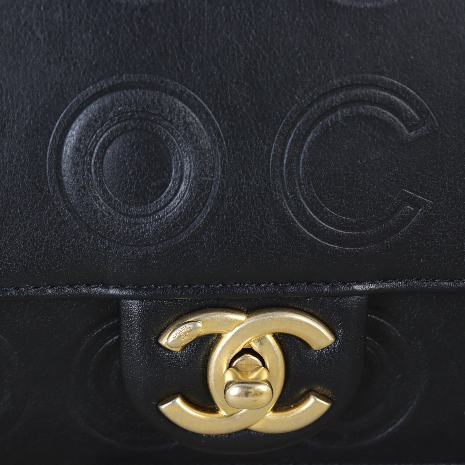 Chanel Coco Embossed Square Flap Bag