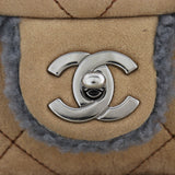 Chanel CC Single Flap Medium Suede Shearling