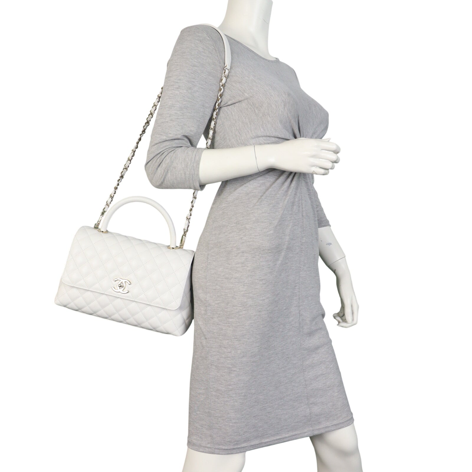 Chanel Coco Top Handle Flap Bag Medium