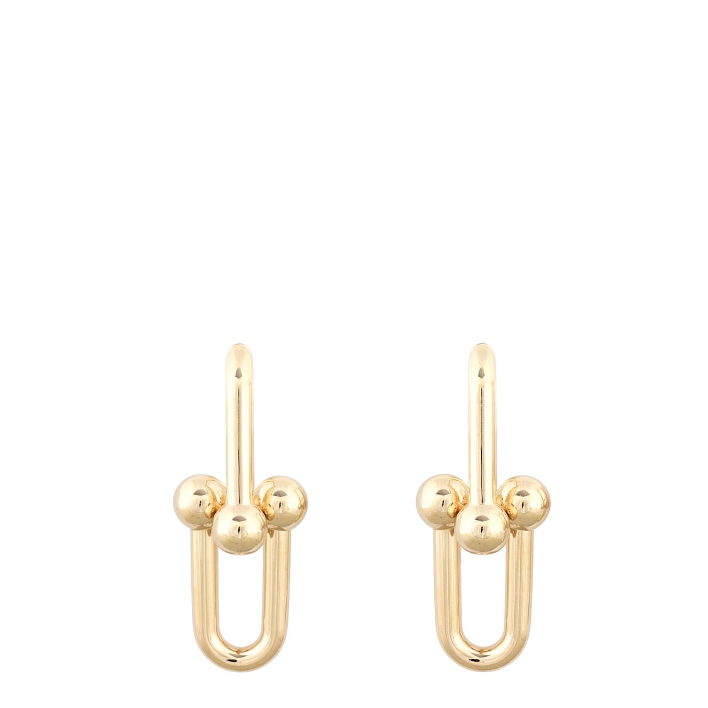 Tiffany Hardwear Medium Link 18k Rose Gold Earrings