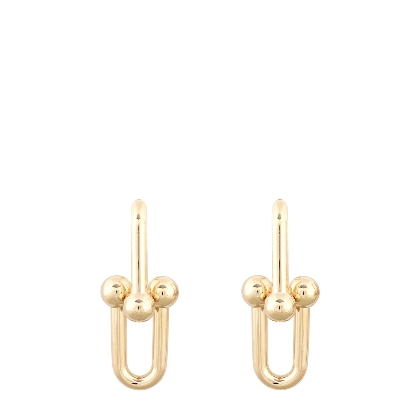 Tiffany Hardwear Medium Link 18k Rose Gold Earrings