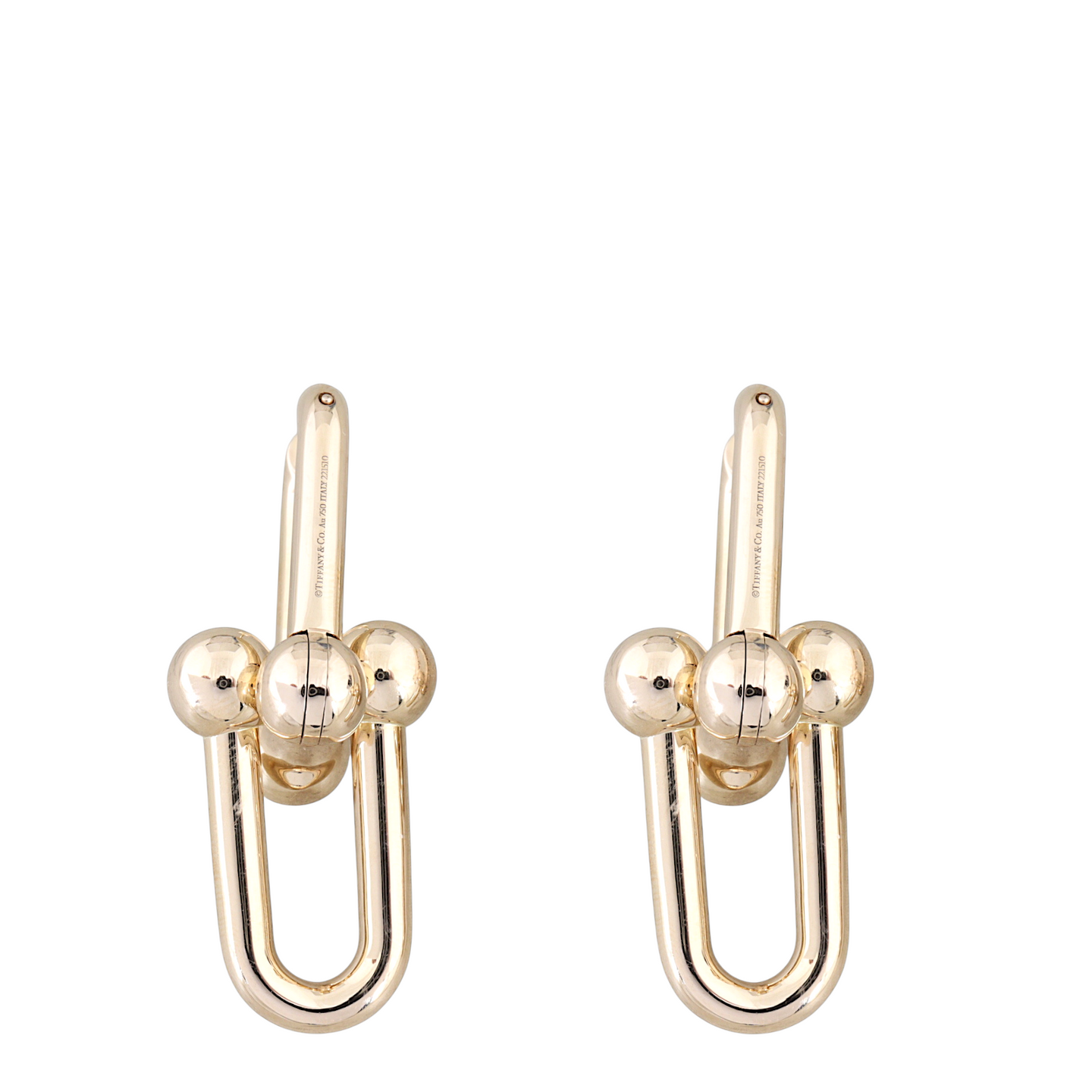 Tiffany Hardwear Medium Link 18k Rose Gold Earrings