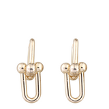 Tiffany Hardwear Medium Link 18k Rose Gold Earrings