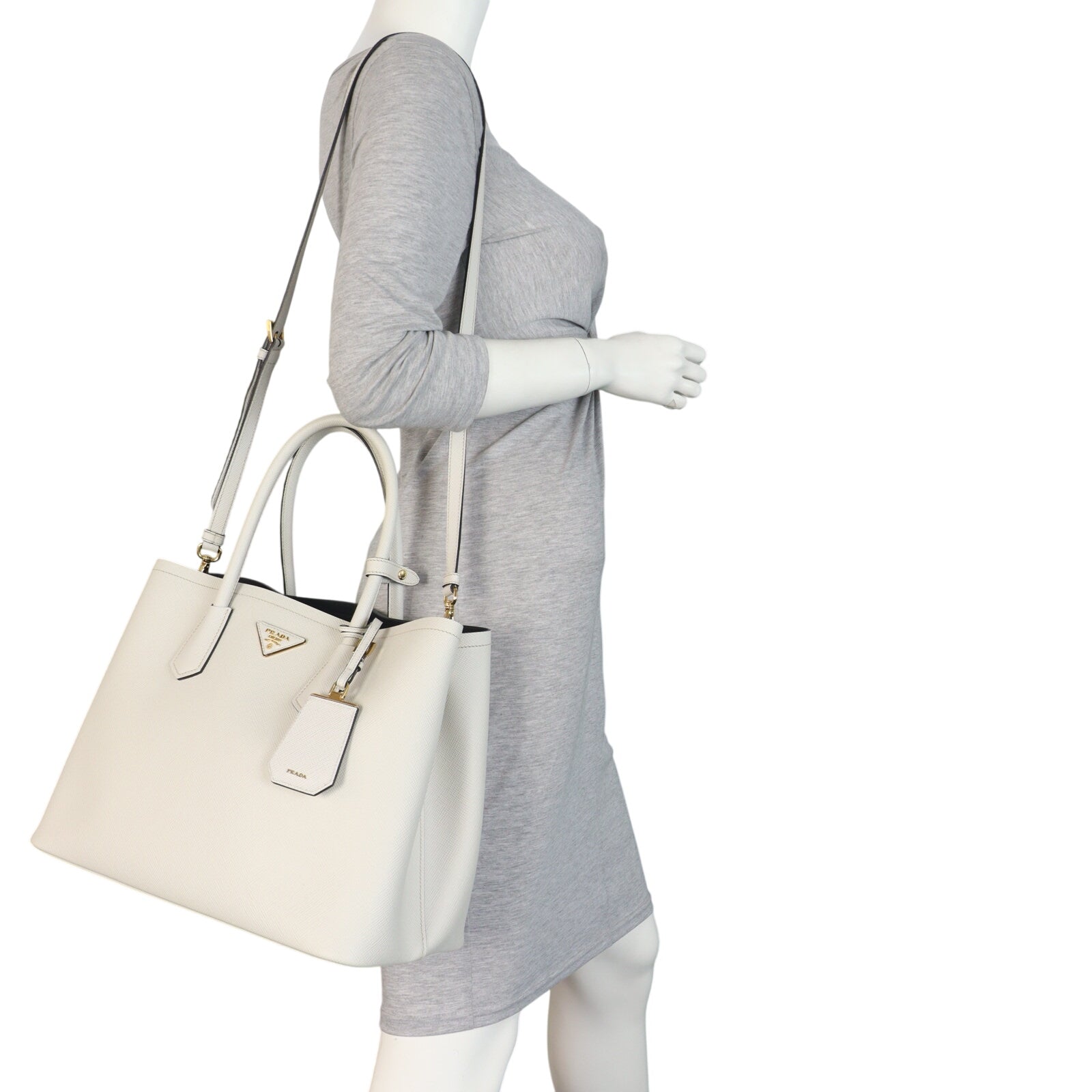 Prada Saffiano Cuir Double Bag Large