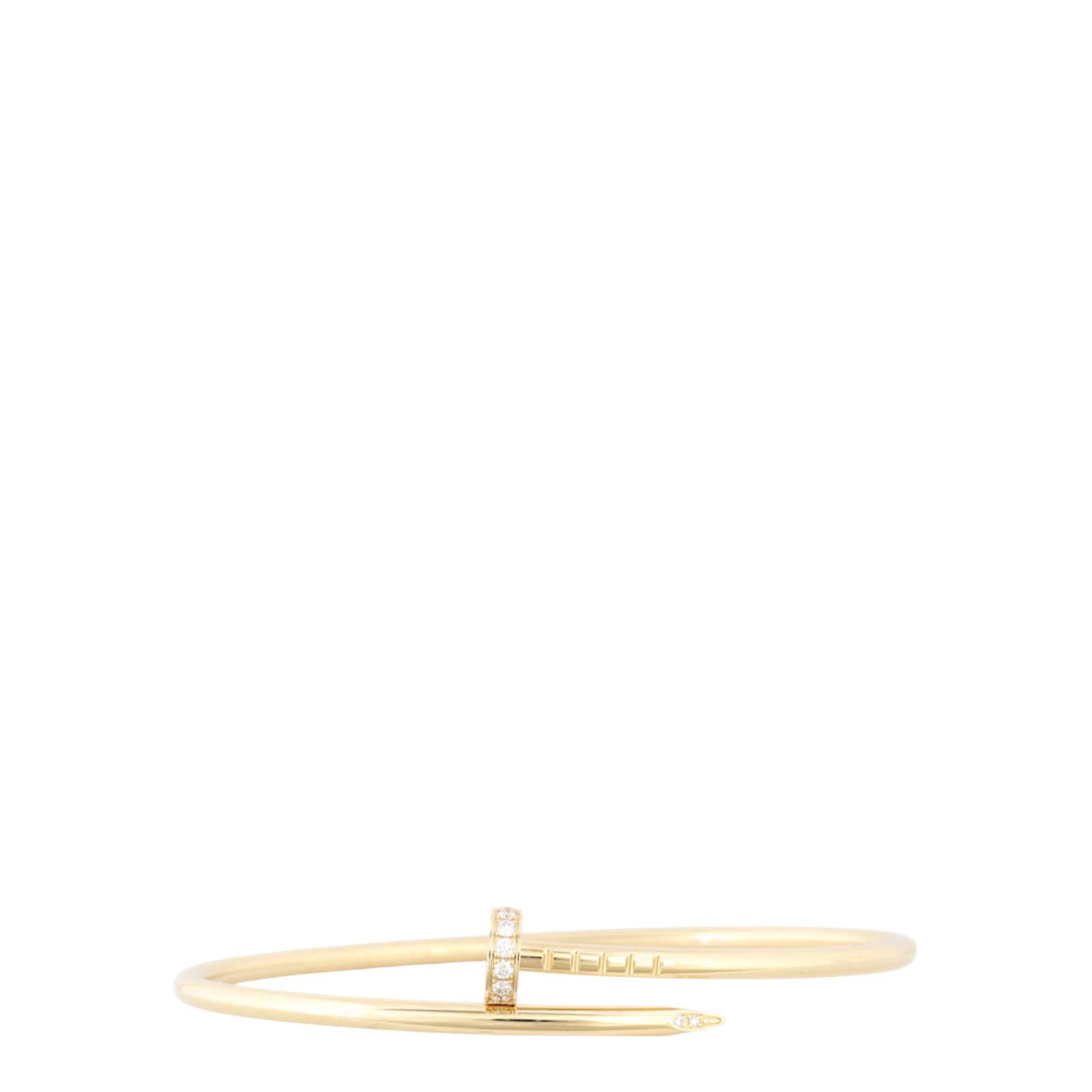 Cartier Juste un Clou Bracelet 18k Yellow Gold Diamond Small