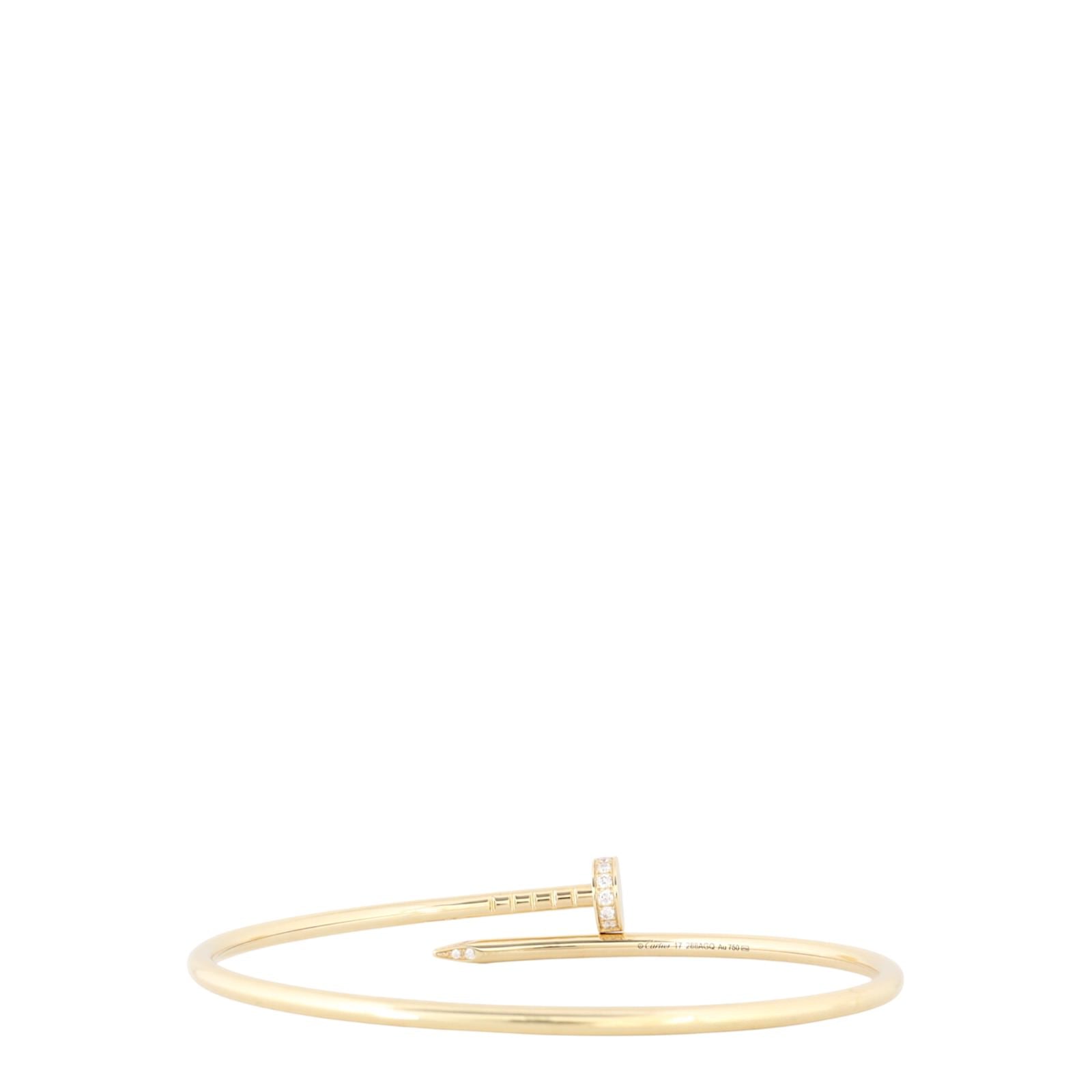 Cartier Juste un Clou Bracelet 18k Yellow Gold Diamond Small