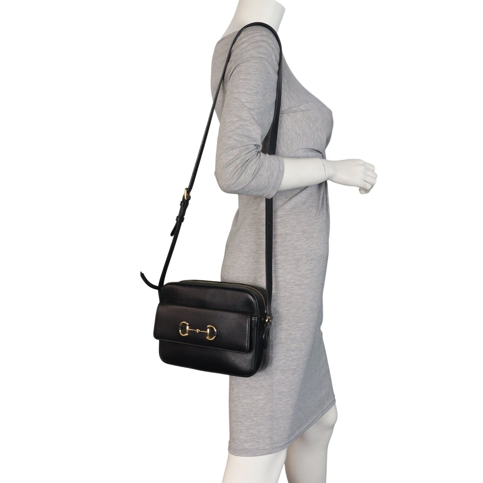 Gucci Leather Horsebit 1955 Shoulder Bag Small