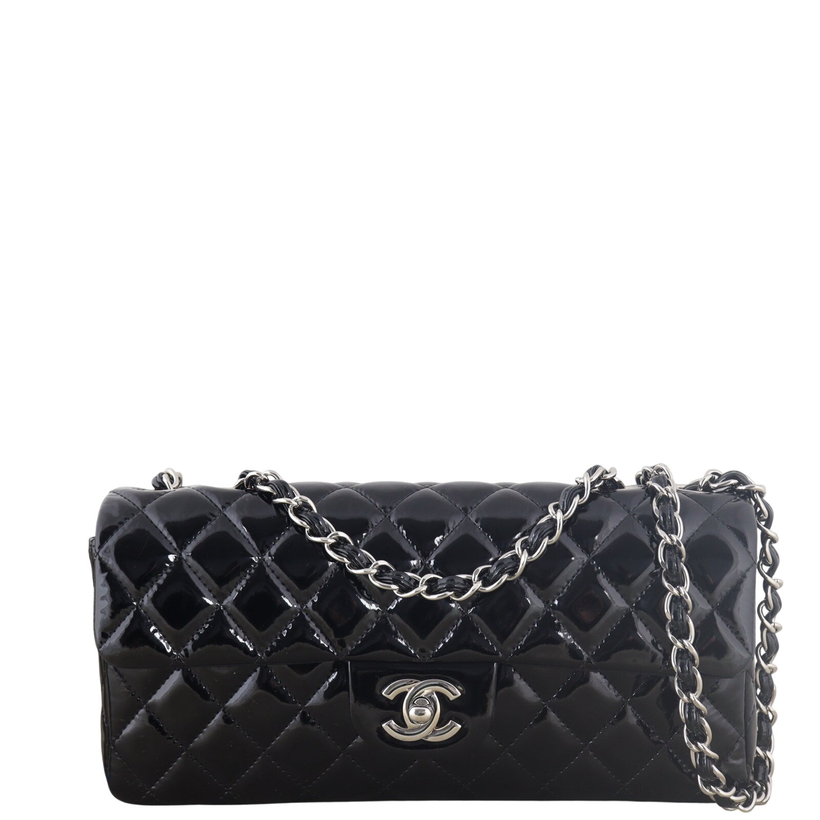Chanel East West Flap Bag Patent
