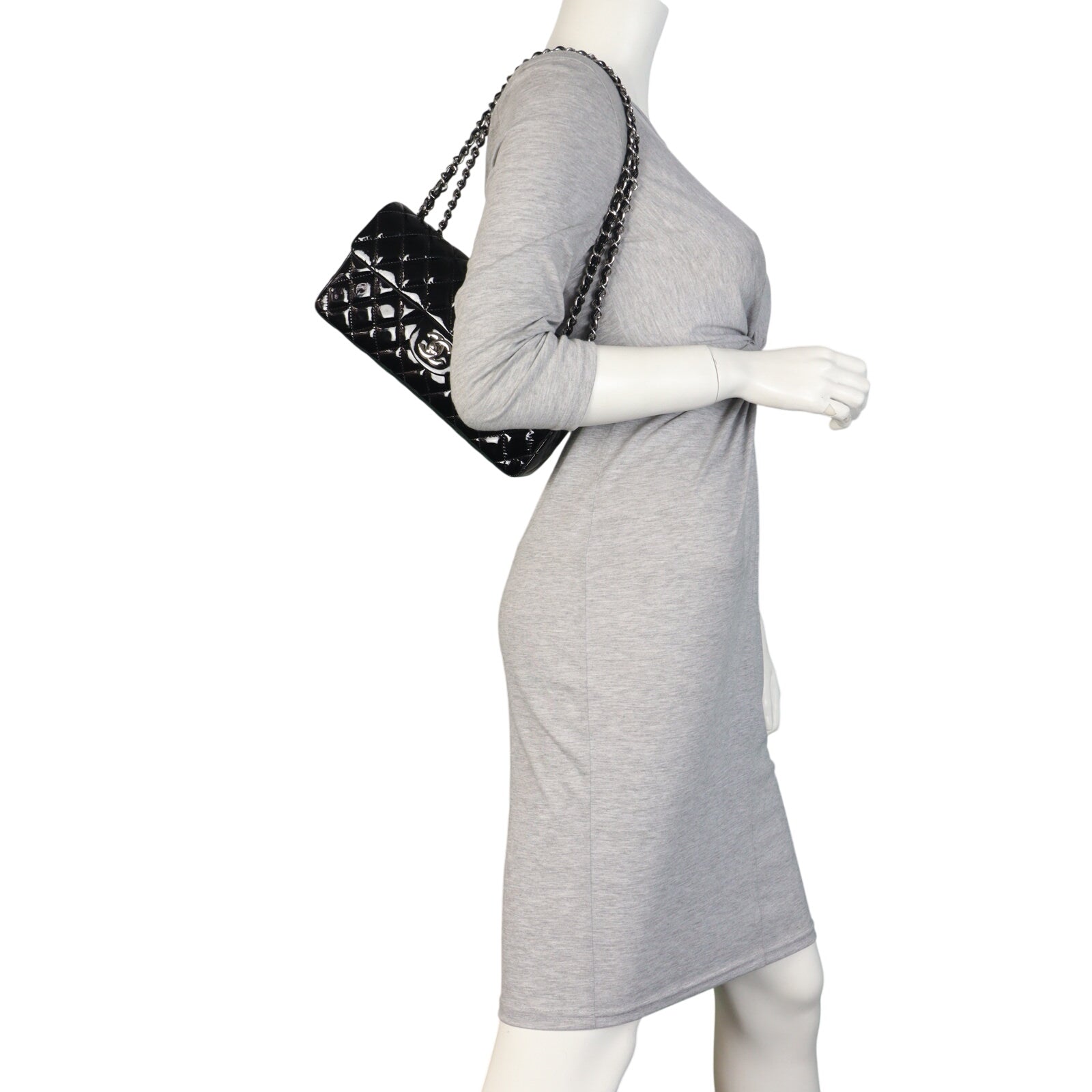 Chanel East West Flap Bag Patent