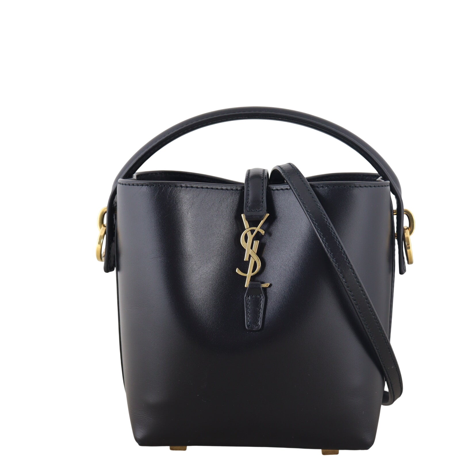 Saint Laurent Le 37 Mini Leather Bucket Bag