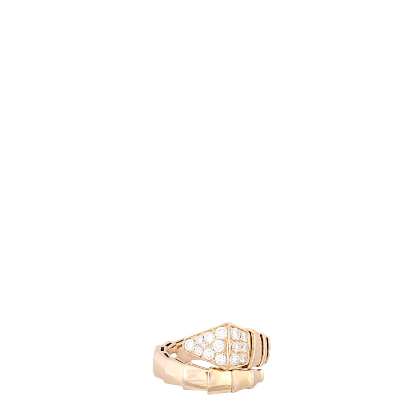 Bvlgari Serpenti Viper 18k Rose Gold Diamond Ring