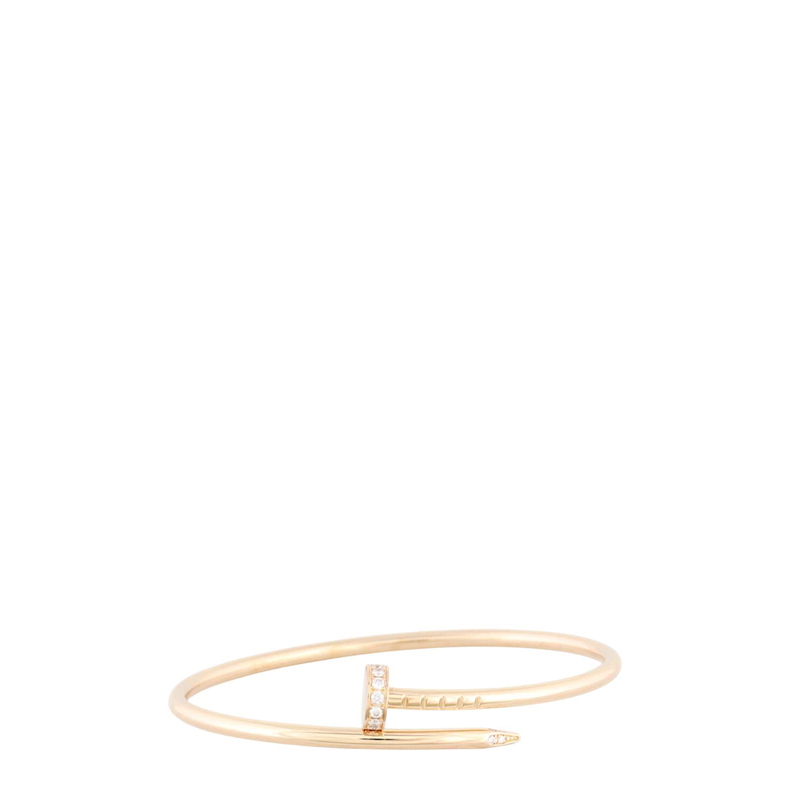 Cartier Juste un Clou Bracelet 18k Rose Gold Diamond Small