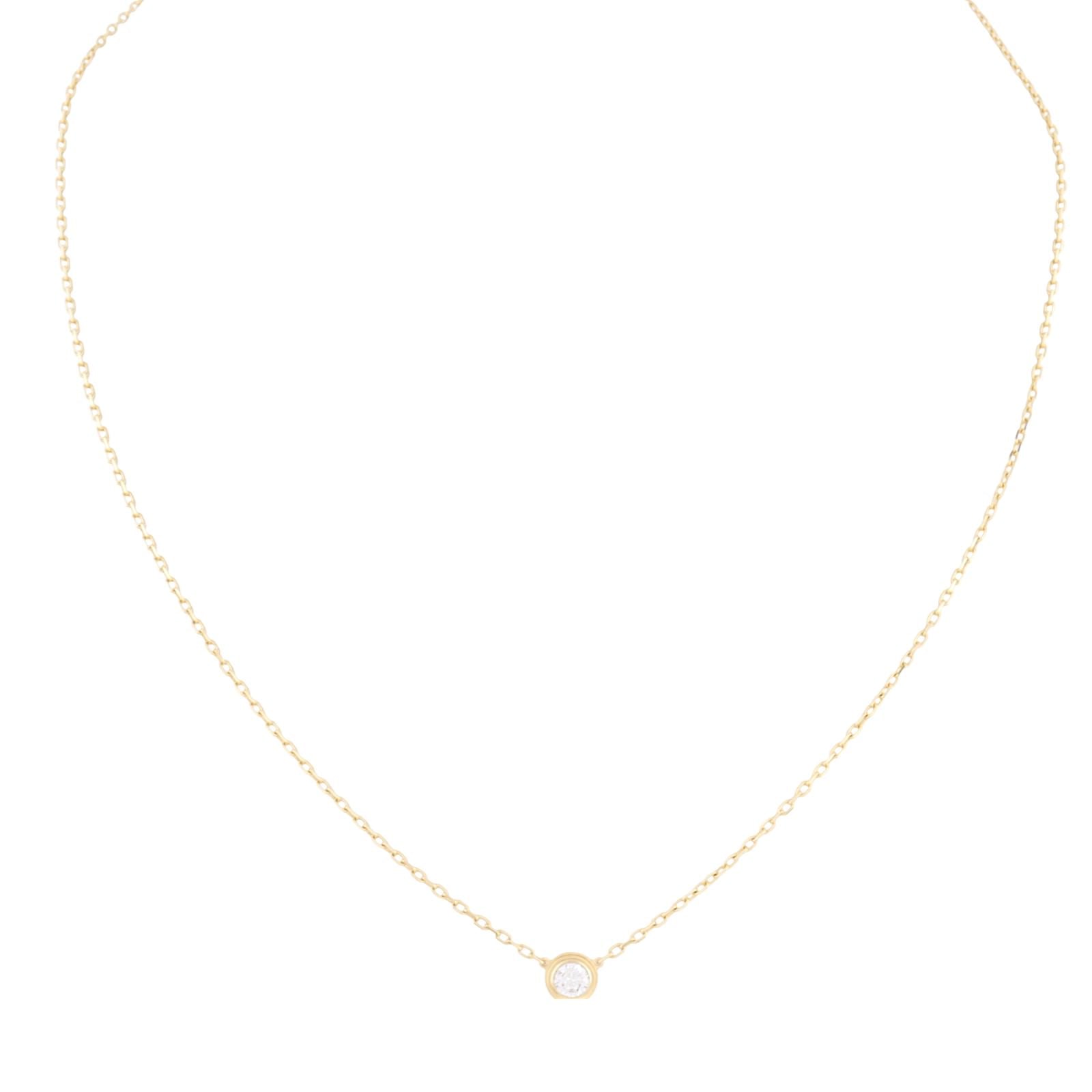 Cartier D’Amour Diamond 18k Yellow Gold Necklace Large