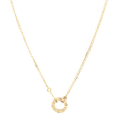 Cartier Love Pendant Two Diamond 18k Yellow Gold Necklace