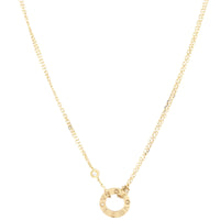 Cartier Love Pendant Two Diamond 18k Yellow Gold Necklace