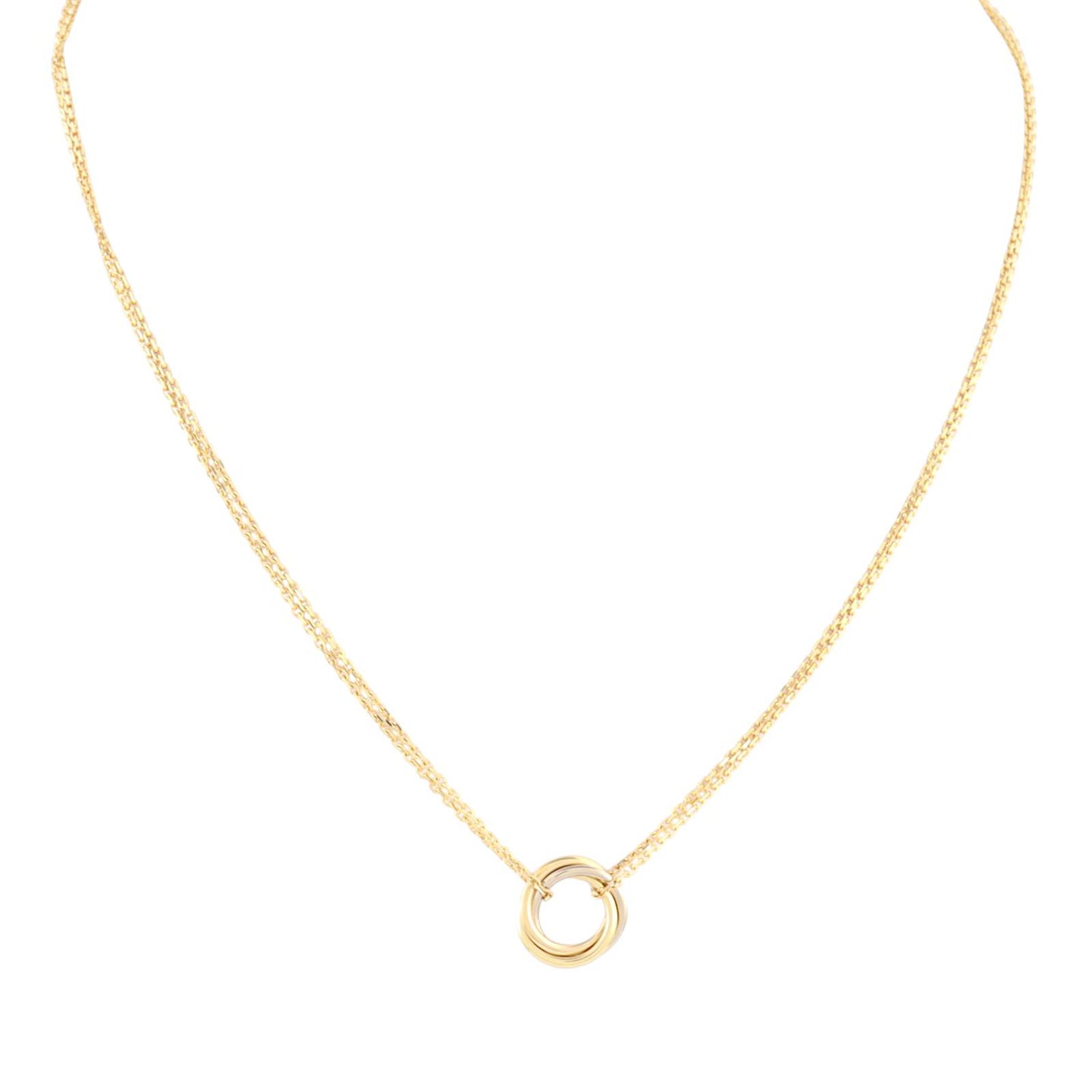 Cartier Trinity 18k Yellow, White & Rose Gold Necklace Mini