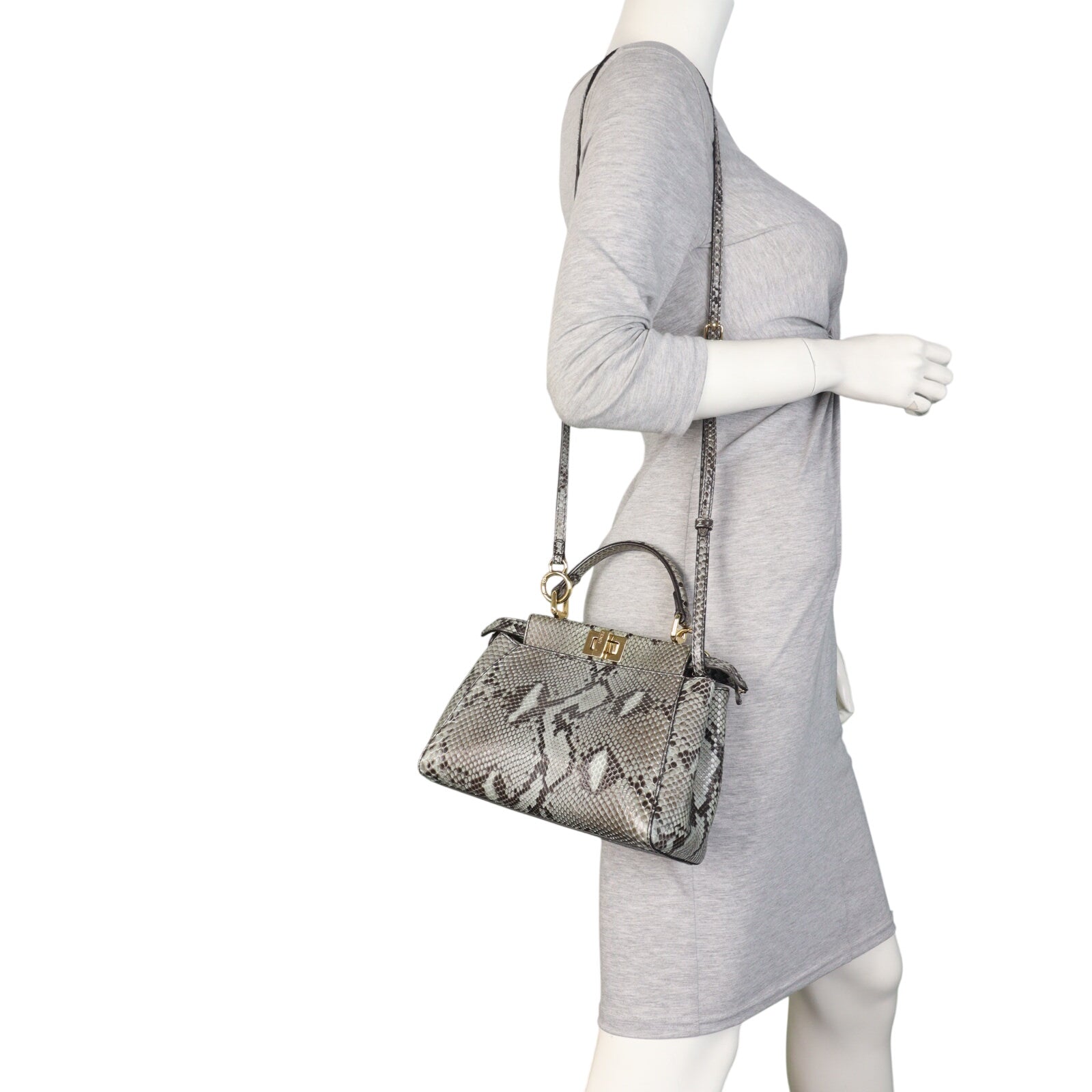 Fendi Peekaboo Mini Python