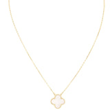 Van Cleef & Arpels Vintage Alhambra Mother of Pearl 18k Yellow Gold Necklace