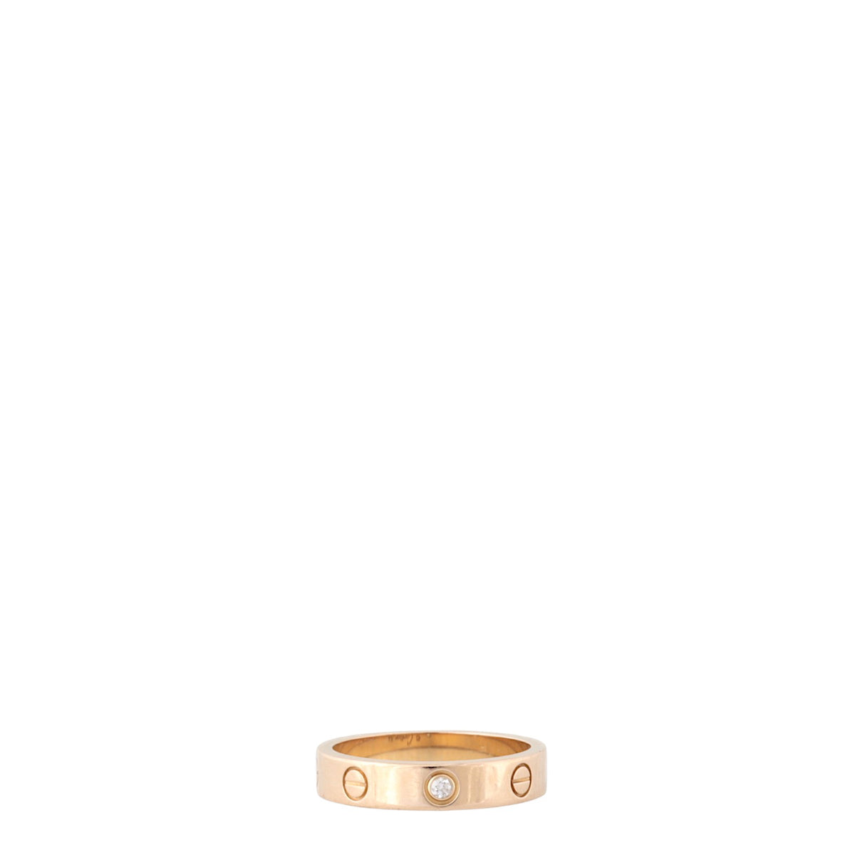 Cartier Love Ring Small 18k Rose Gold 1 Diamond