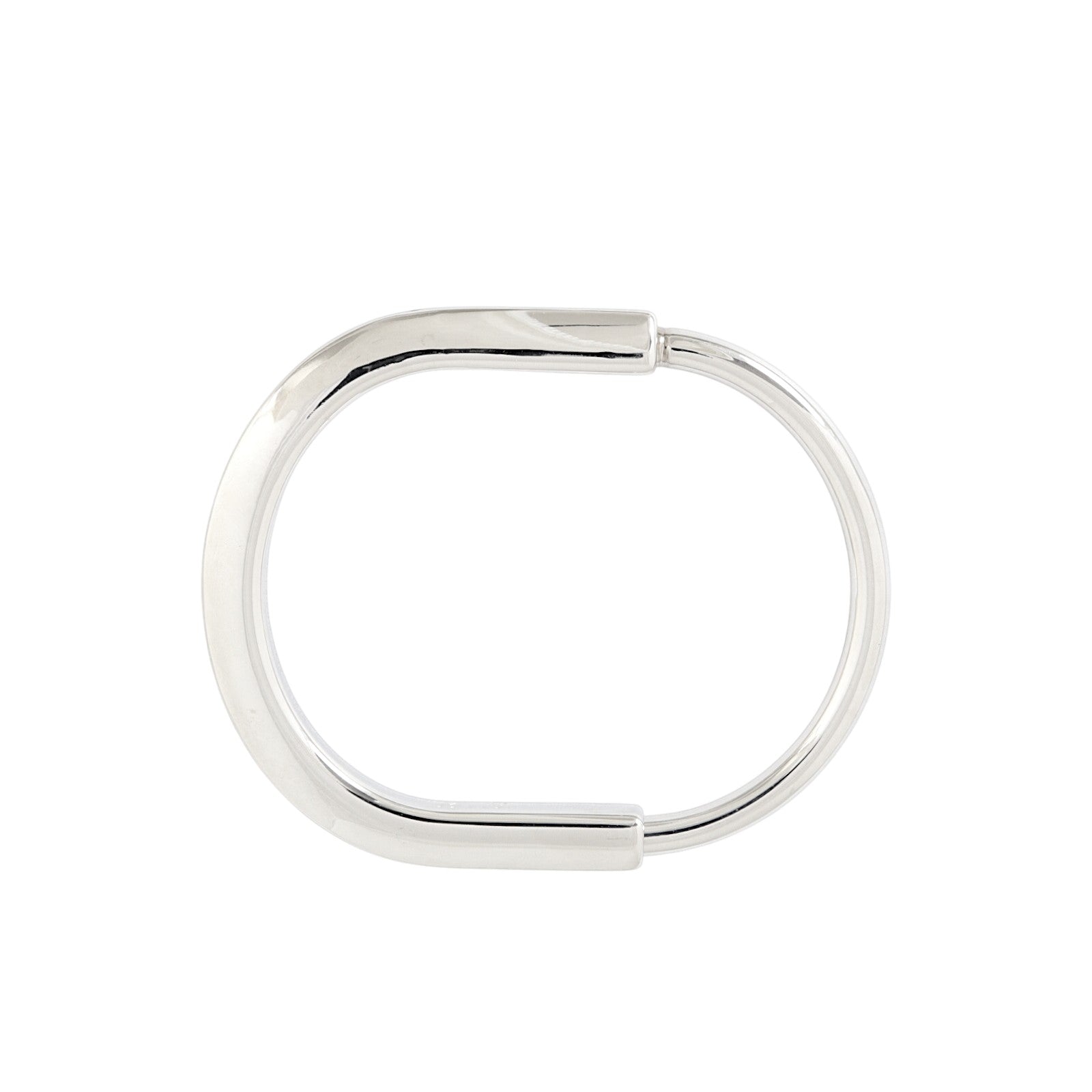 Tiffany & Co Lock Diamond Accents 18k White Gold Bangle
