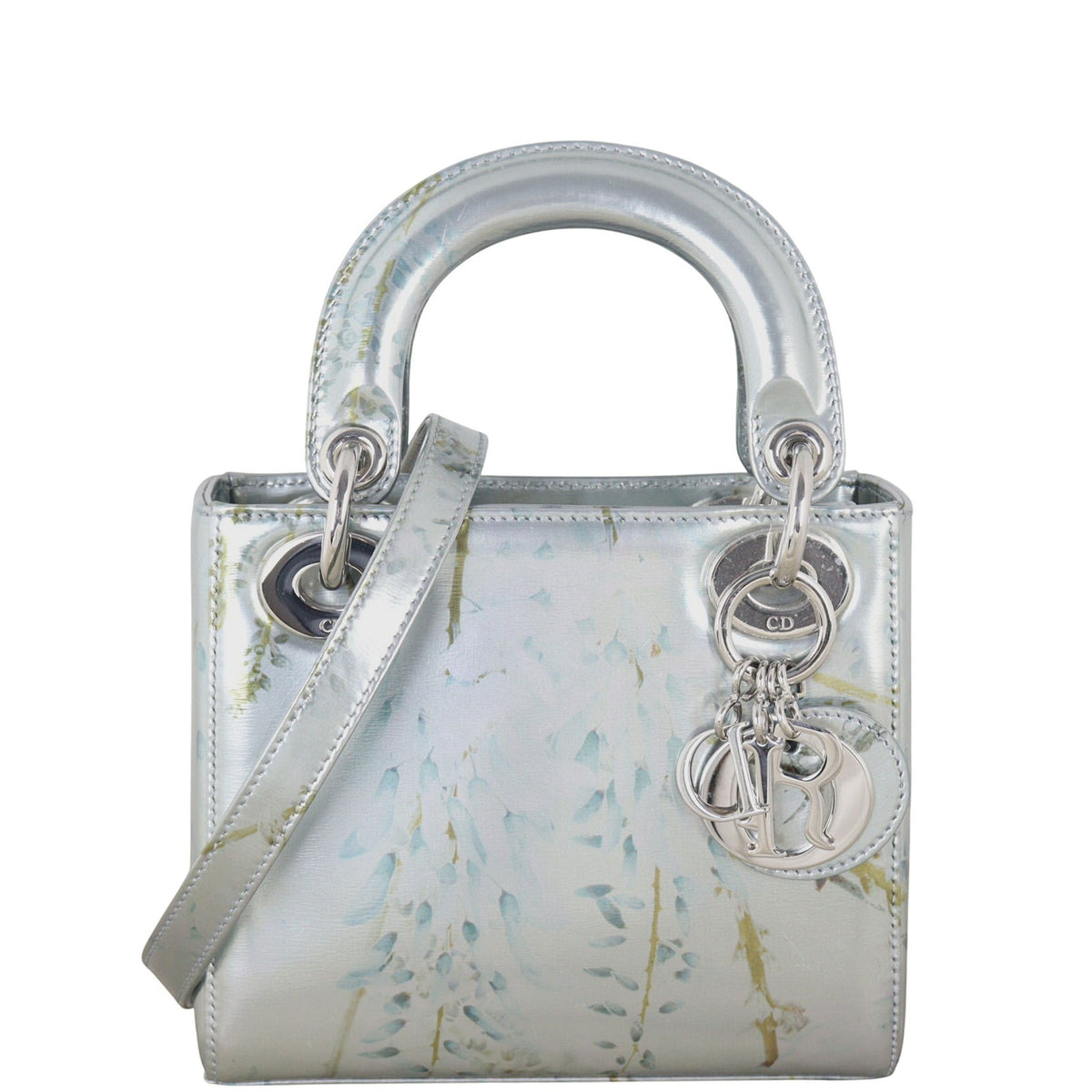 Dior Lady Dior Mini Printed Metallic