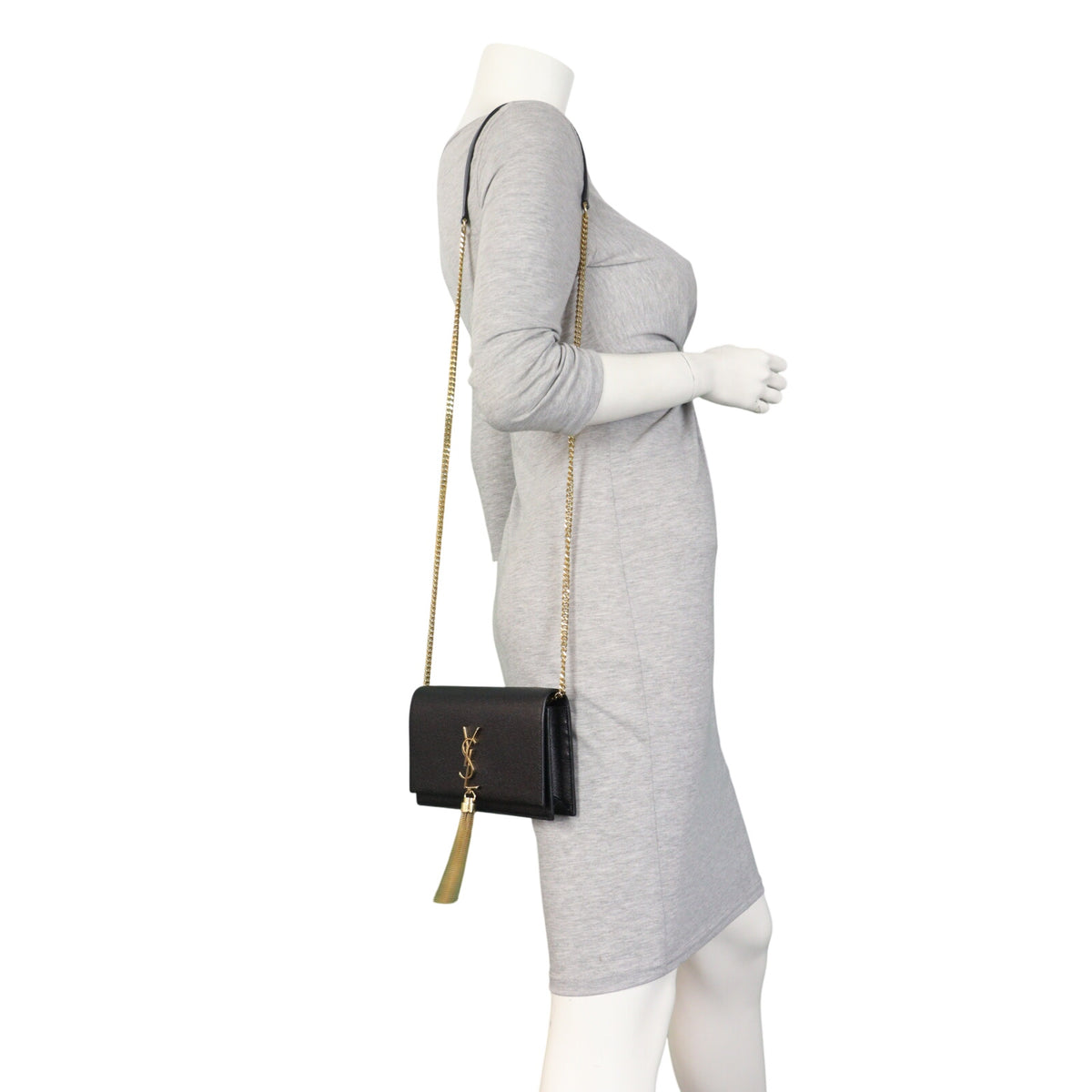 Saint Laurent Kate Tassel Chain Wallet