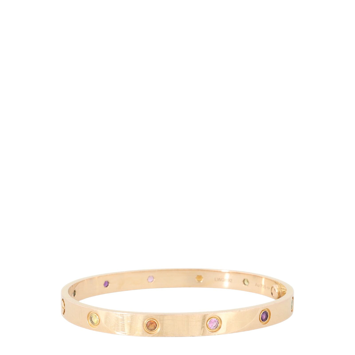 Cartier Classic Love 18k Rose Gold Sapphire Garnet Amethyst Bracelet_IMG_9141 2.jpg