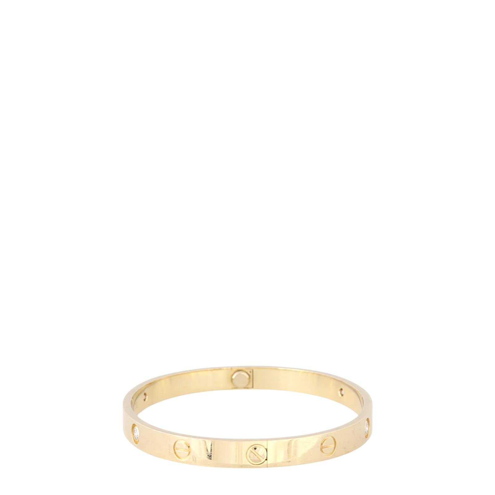 Cartier Classic Love 18k Yellow Gold 4 Diamond Bracelet_IMG_0131.jpg