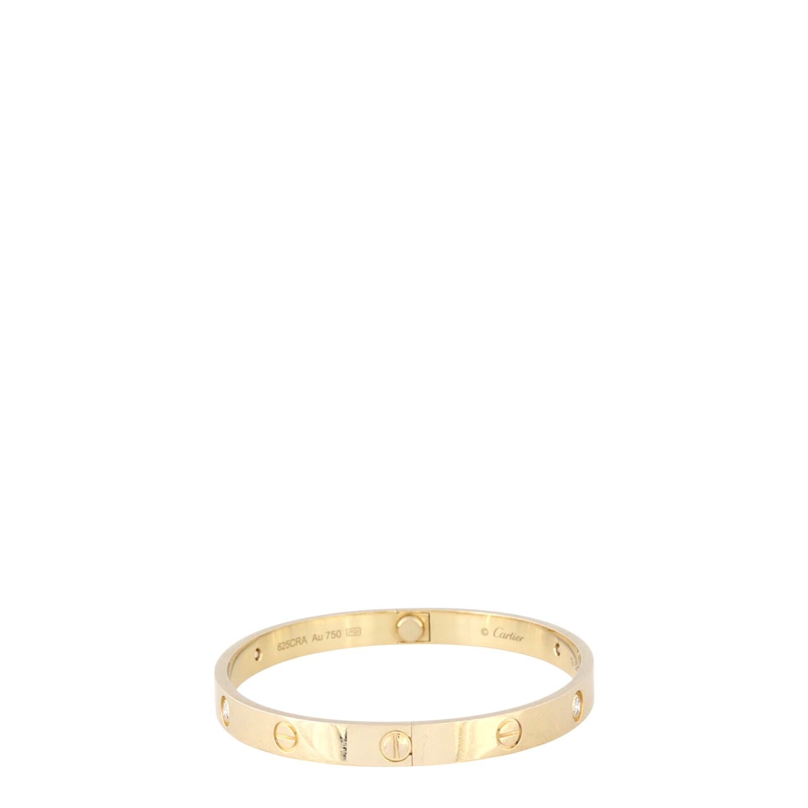Cartier Classic Love 18k Yellow Gold 4 Diamond Bracelet_IMG_0133.jpg