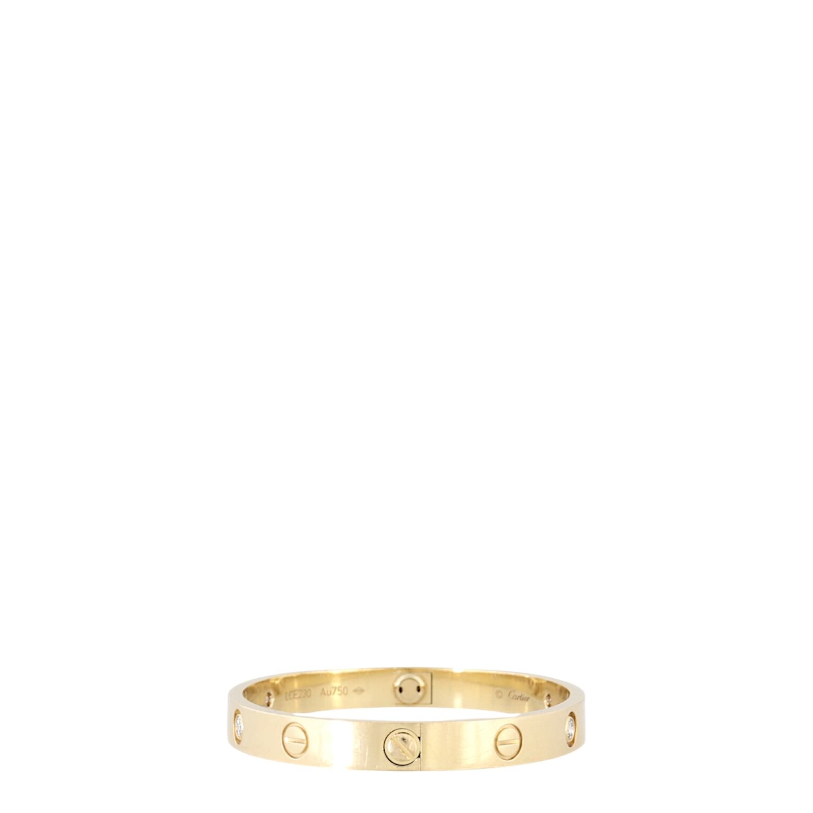Cartier Classic Love 18k Yellow Gold 4 Diamond Bracelet_IMG_2829.jpg