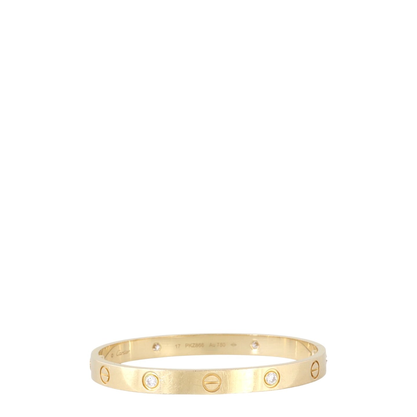 Cartier Classic Love 18k Yellow Gold 4 Diamond Bracelet_IMG_4467.jpg