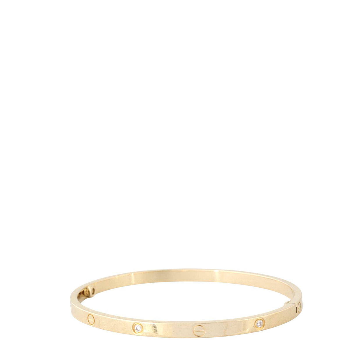 Cartier Small Love 18k Yellow Gold 6 Diamond Bracelet_IMG_2223.jpg