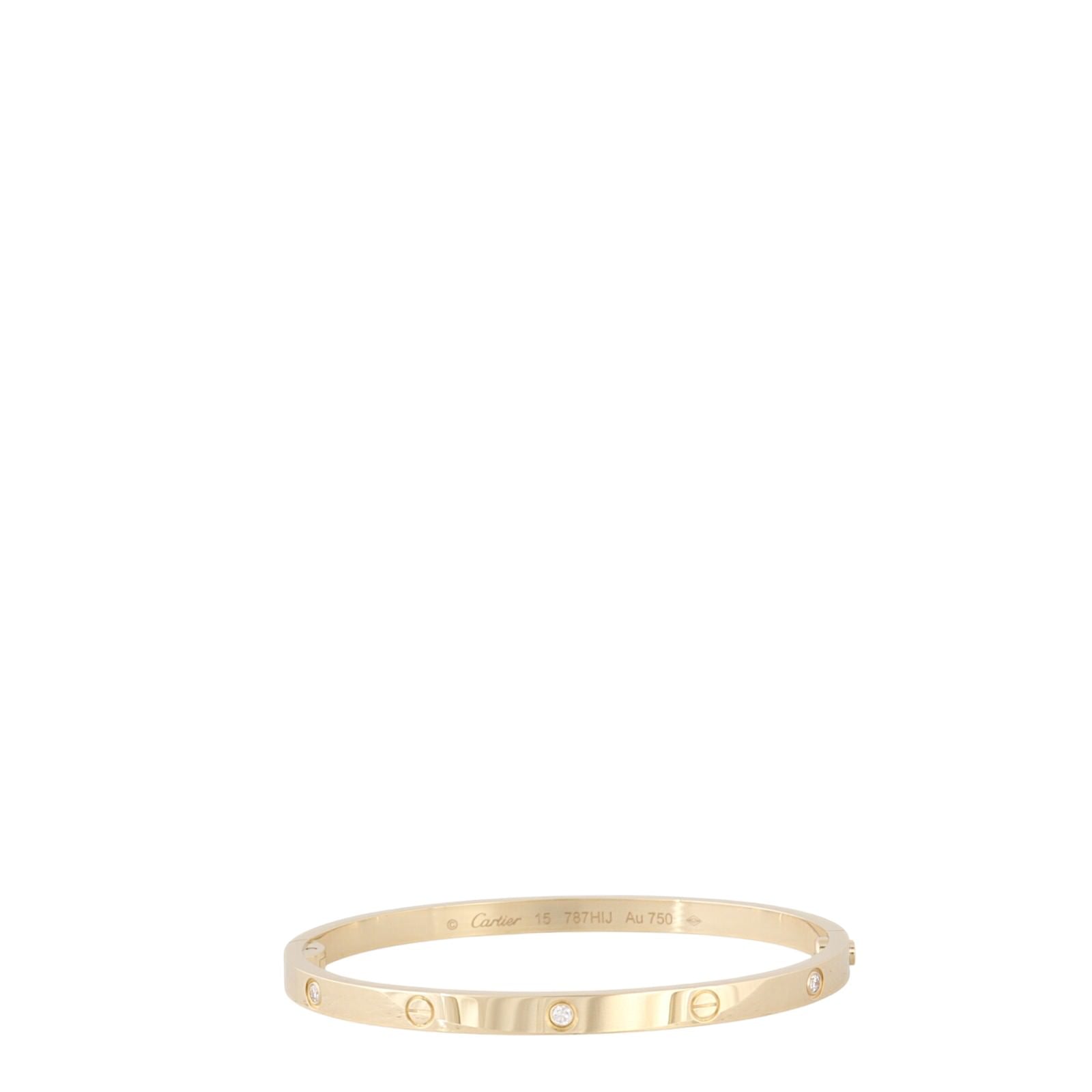 Cartier Small Love 18k Yellow Gold 6 Diamond Bracelet_IMG_4510.jpg